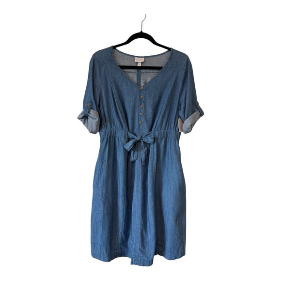 Isabel Maternity Denim Dress - Size Medium - Picture 2 of 14